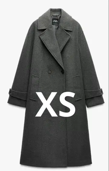 새상품급 ZARA 오버 사이즈 소프트 코트 체스터 코트 XS 그레이