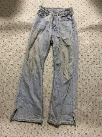 라이트 블루 와이드 레그 데님