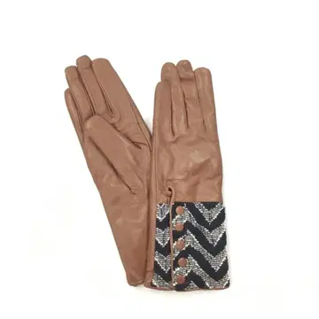 [보네 볼론테] 램 가죽 램 가죽 지오메트릭 그로브 미사용 새상품