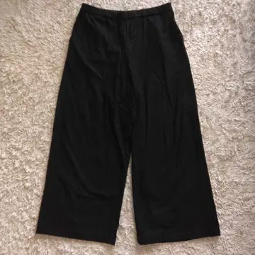 *미사용* 무인양품 블랙 가을/겨울 울 라이크 와이드 팬츠 L 사이즈
