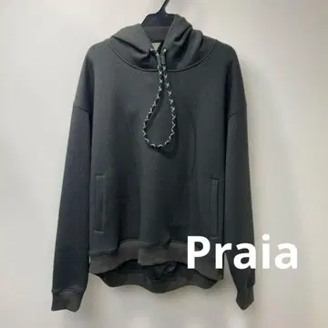 Praia 백 오간자 로프 후드티 차콜