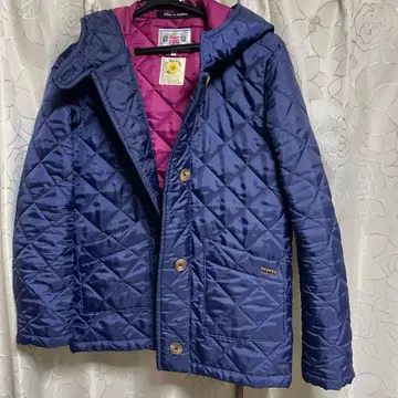 BEAMS 콜라보 BEAVER 네이비 퀼팅 자켓 36