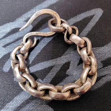 백크래쉬 실버 체인 링크 팔찌 후크 포함