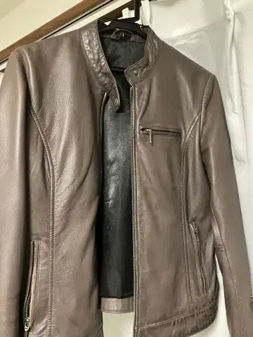 SUGARRIDEZ 브라운 가죽 자켓 여성용