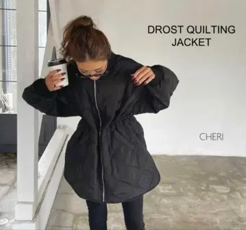 CHERI 퀼팅 자켓 블랙