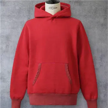 WAIPER x BARNS 풀오버 후드 맨투맨 일본제 WAIPER RED