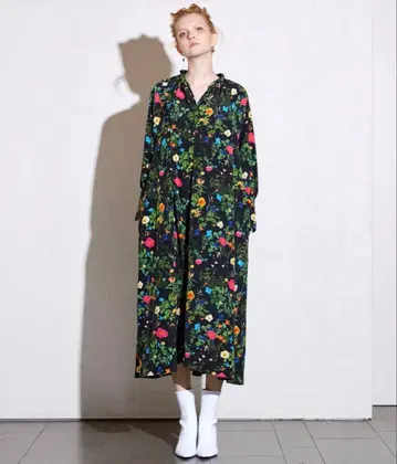 [ 새상품급 ] noisemaker 보타니컬 꽃무늬 긴팔 셔츠 원피스