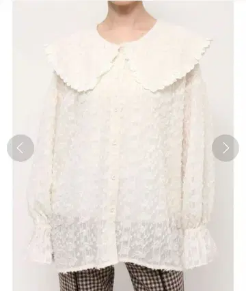 [ marry jenny ] fluffy stripe 프릴 칼라 블라우스