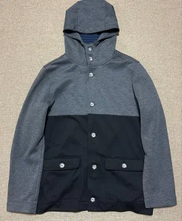 TK MIXPICE 후드 부착 그레이 블랙 L 남성용 아우터 코트