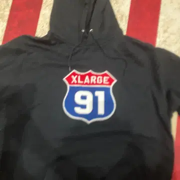 XLARGE 91 블랙 후드티