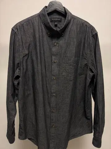 BANANA REPUBLIC 남성용 M US 코튼 셔츠 차콜 그레이