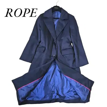 컨디션 최상 ROPE 울 라이트 다운 체스터 코트 네이비 36 롱