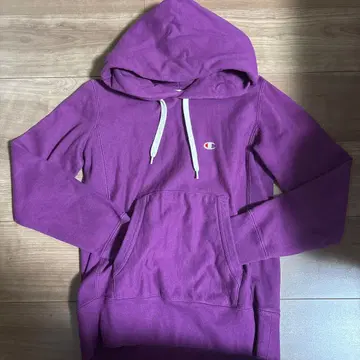 Champion 여성용 퍼플 후드 부착 후드티