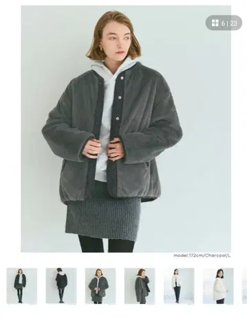 COCA 인기 레어 S 사이즈 완판! 리버서블 퀼팅 보아 블루종