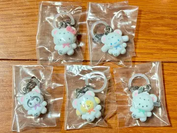 산리오 포근포근 스노우 메지루시 액세서리 세미 컴프 5종 세트