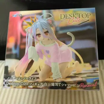 노 게임 노 라이프 데스크탑 피규어 하얀 고양이 귀 티셔츠 ver.
