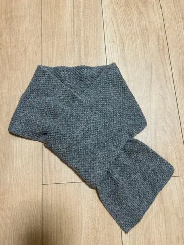 나카가와 마사시치 상점 사슴 무늬 편직 워셔블 머플러 그레이