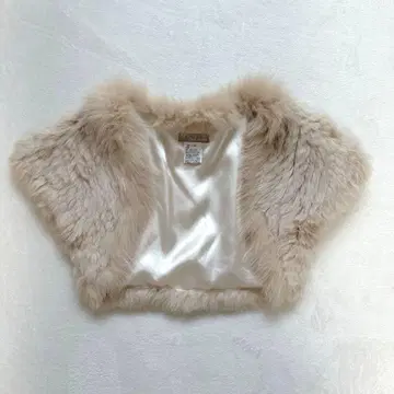 결혼식 파티 퍼 볼레로 토끼 폭스 가디건 프티메종