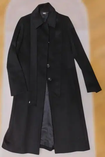 캐시미어 블랙 롱 코트 9호