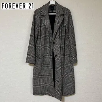 FOREVER 21 체크 무늬 테일러드 코트