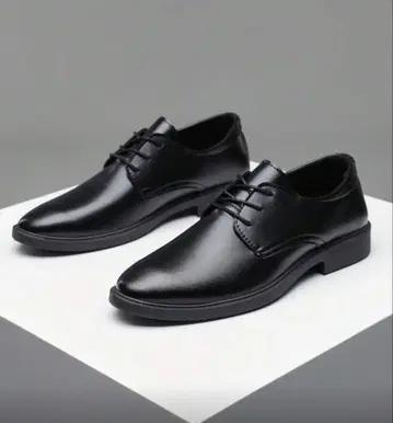 블랙 드레스 신발 레이스업