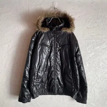 구제 00s Y2K 빈티지 당시 퍼 달린 패딩 자켓