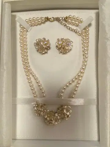 러브티아라 브라이덜 액세서리 목걸이 귀찌 세트