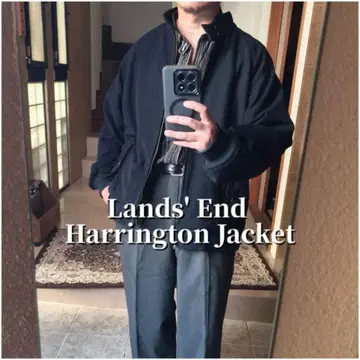 LANDS' END 랜즈엔드 울 해링턴 자켓 네이비 L