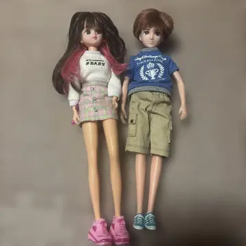 리카짱 인형과 남성 인형 세트