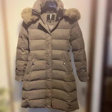 다운 코트 퍼 부착