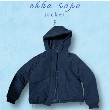 ehka sopo 후드 부착 자켓 F 블랙