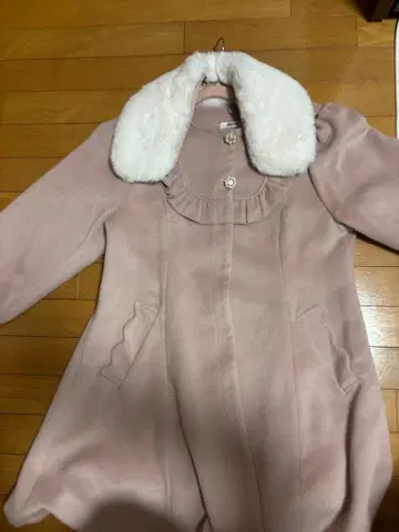 핑크 프릴 롱 코트