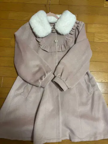 핑크 프릴 롱 코트