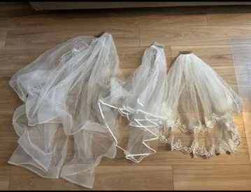 화이트 웨딩 베일 3종 세트