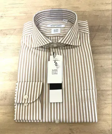 수트 컴퍼니 와이드 칼라 브라운 스트라이프