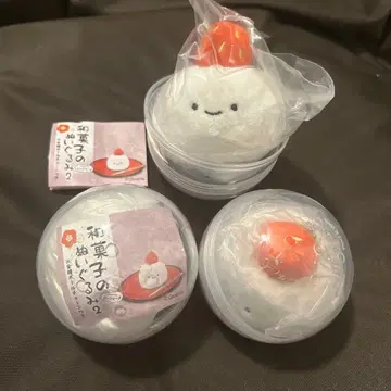 화과자 봉제 인형 딸기 모찌