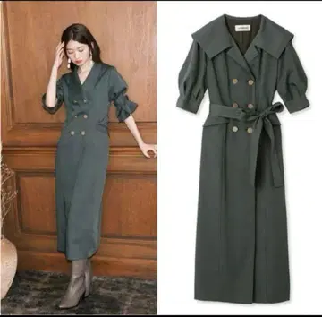 LILY BROWN 더블 트렌치 원피스