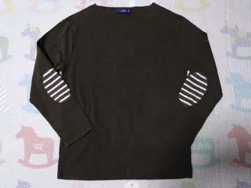 생 제임스 카키색 바스크 셔츠 스트라이프 엘보 배치 포함