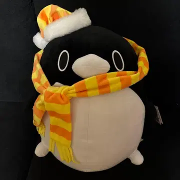 펭귄 봉제 인형 산타 모자 포함