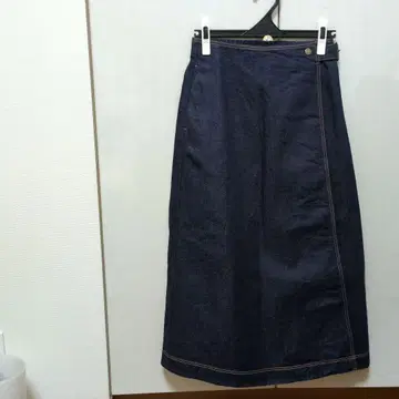 스트로베리 필드 데님 롱 스커트