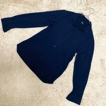 [ 고품질 ] BEAMS HEART 네이비 긴팔 셔츠 폴리에스테르