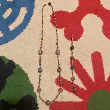 비즈 목걸이 팔찌 세트