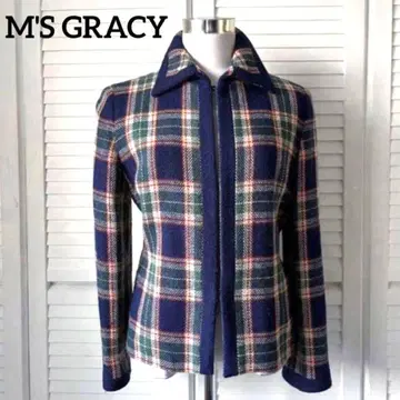 엠즈 그레이시 체크 자켓
