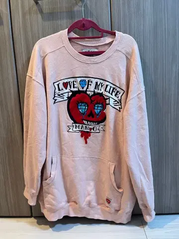 MANGO 핑크 맨투맨 F 사이즈