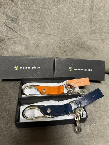 master-piece 가죽 키링 카멜, 네이비