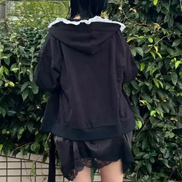 빅 리본 후디 후드티 candystripper 블랙