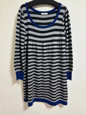 게미네리 보더 니트 튜닉 니트 원피스