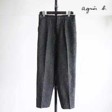 [ 프랑스제 ] Agnes b homme 울 헤링본 트위드 슬랙스