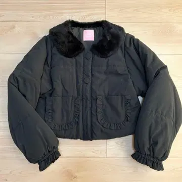 허니 시나몬 아우터 숏 기장 블랙