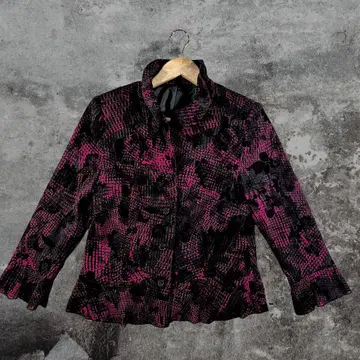 구제 의류 상의 긴팔 올 패턴 하이넥 티셔츠 빨간색 레드 여성용 겨울